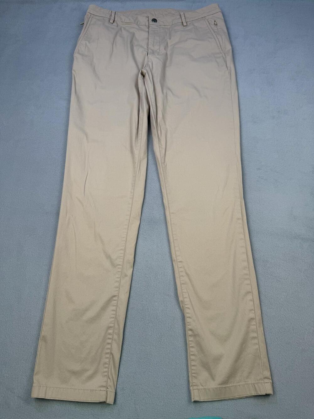 Birddogs Pants Mens 34x32 Beige Polyester Blend Chino Straight Leg Casual